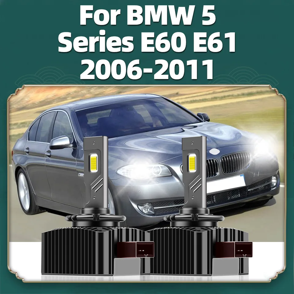 D1S LED CANBUS LED žiarovky svetlometov 55W 110W 6000K 30000LM Automatické žiarovky Výmena zástrčky a hranie 12V pre BMW 5 Series E60 E61 2006-2011