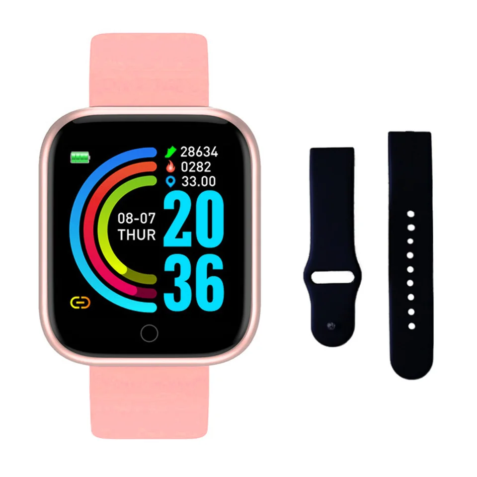 D20 Pro Smart Watches s popruhom Vodotesný krvný tlak Fitness Tracker Y68 Monitor Smartwatch Smartwatch pre iOS Android