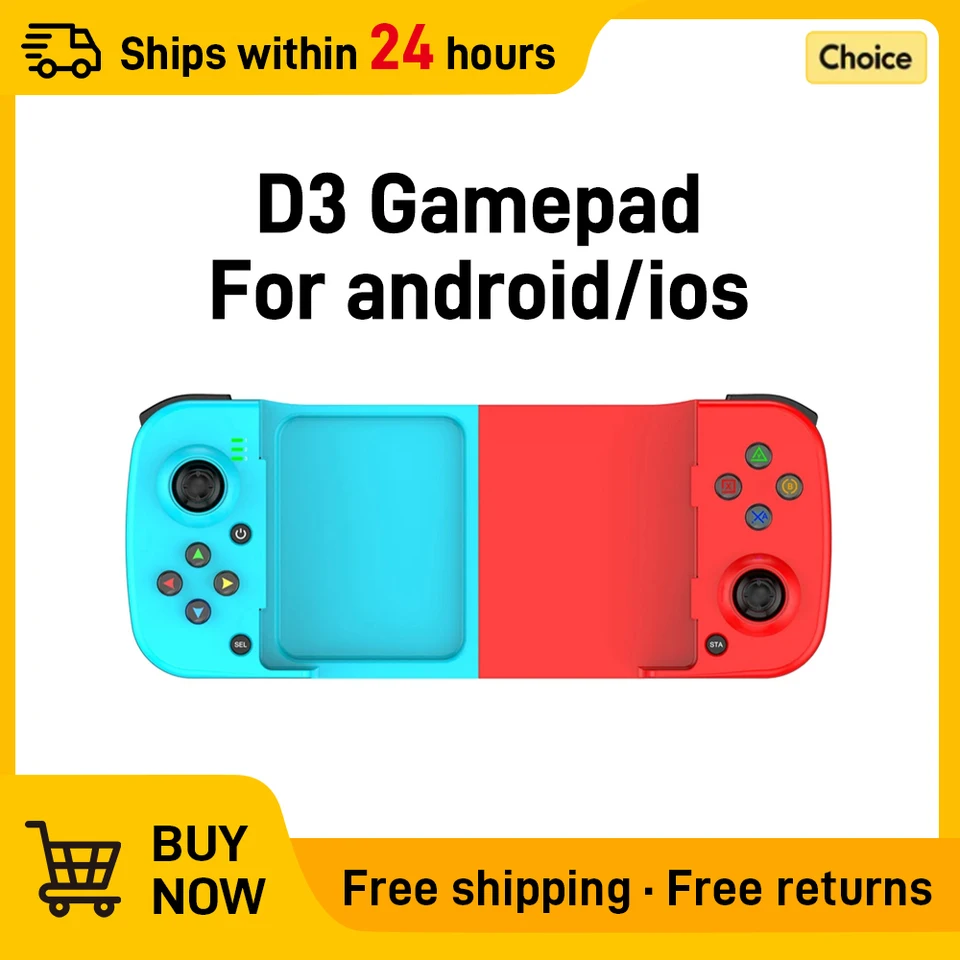 D3 Mobile Gamepad Game Controller Type-C Teleskopický joystick pre Android iOS pre Switch PC Controller