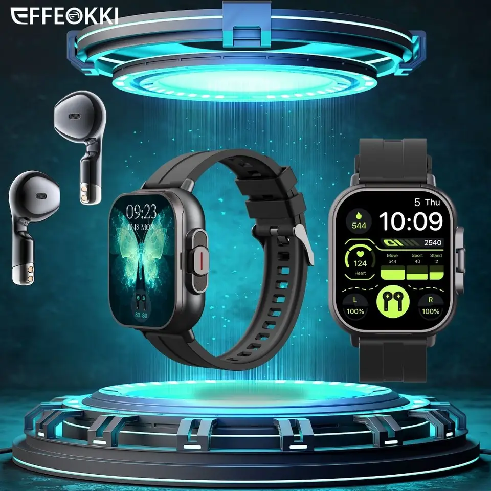 D8 2-in-1 Smart Watch Vstavané uši pre mužov 2 