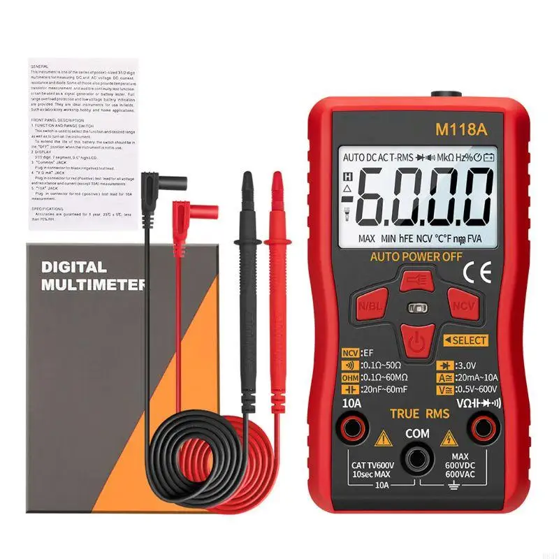 D84F digitálny multimeter pre DC Voltmeter OHM Amp Test Meter Tester používaný pre údaje o domácich výstupoch držať funkti