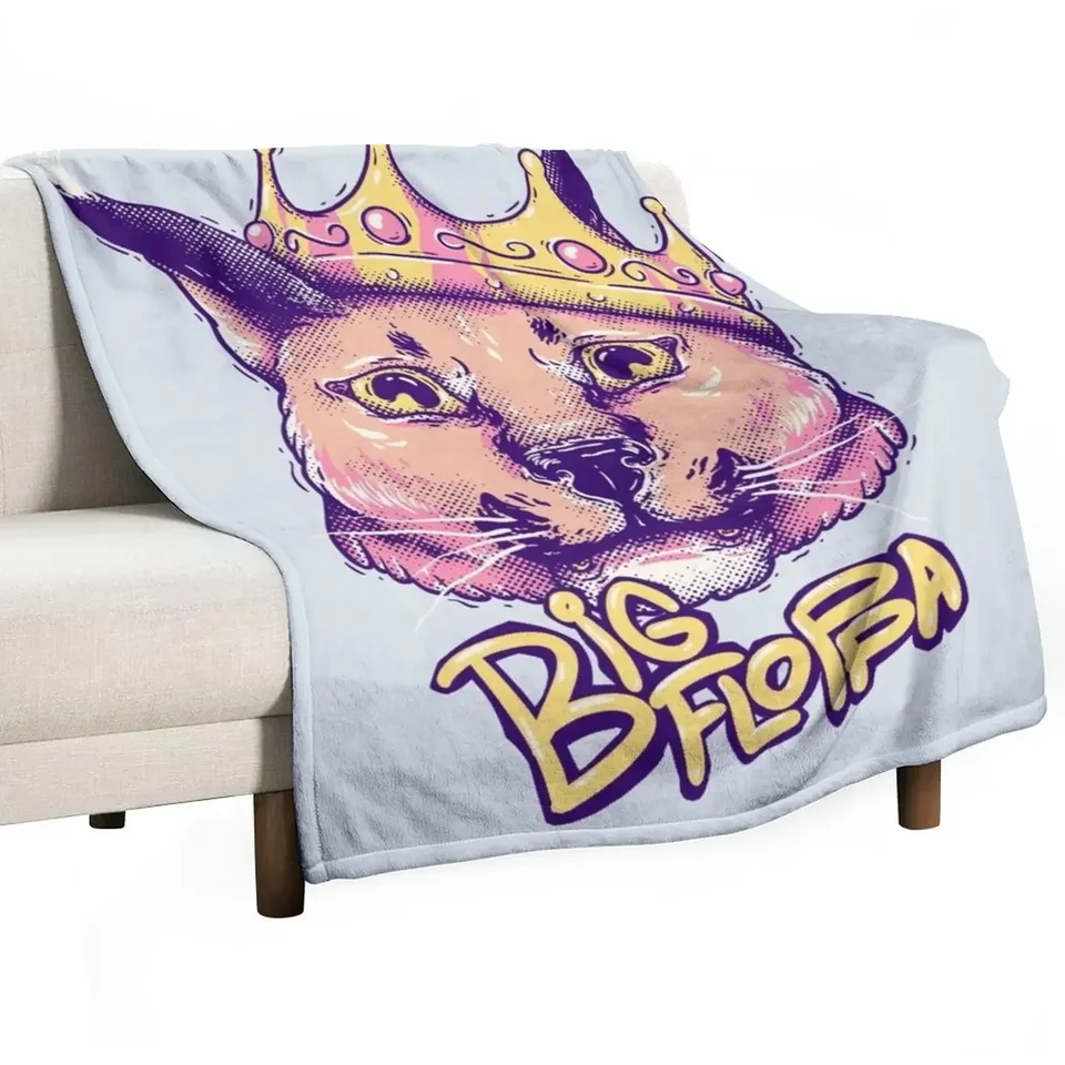 Da Big Floppa - Nový rapper s King Crown Floppa Cube Flop Flop Flop Floppa piatok kvapka Fun Fun Original Art Pet Mat Hrow Deaket