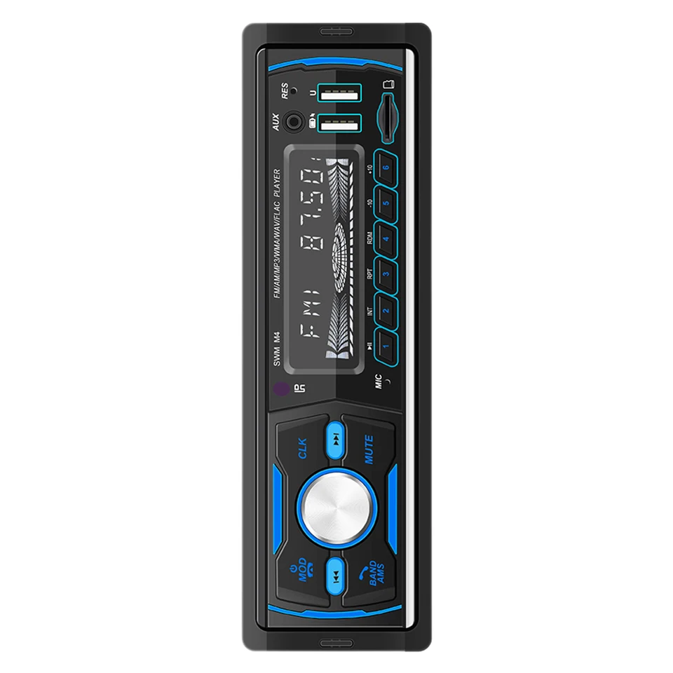 DAB+ MP3 Player 1Din Dual USB Stereo Radio RDS AM FM Central Multimedia Bluetooth kompatibilný digitálny automobil Rádio USB poplatok TF