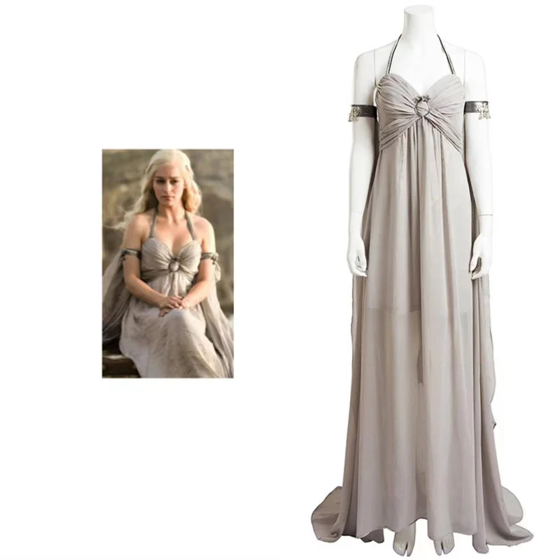 Daenerys Cosplay kostým dospelých dospelých žien dlhé luxusné šaty Halloween karnevalová párty obleky