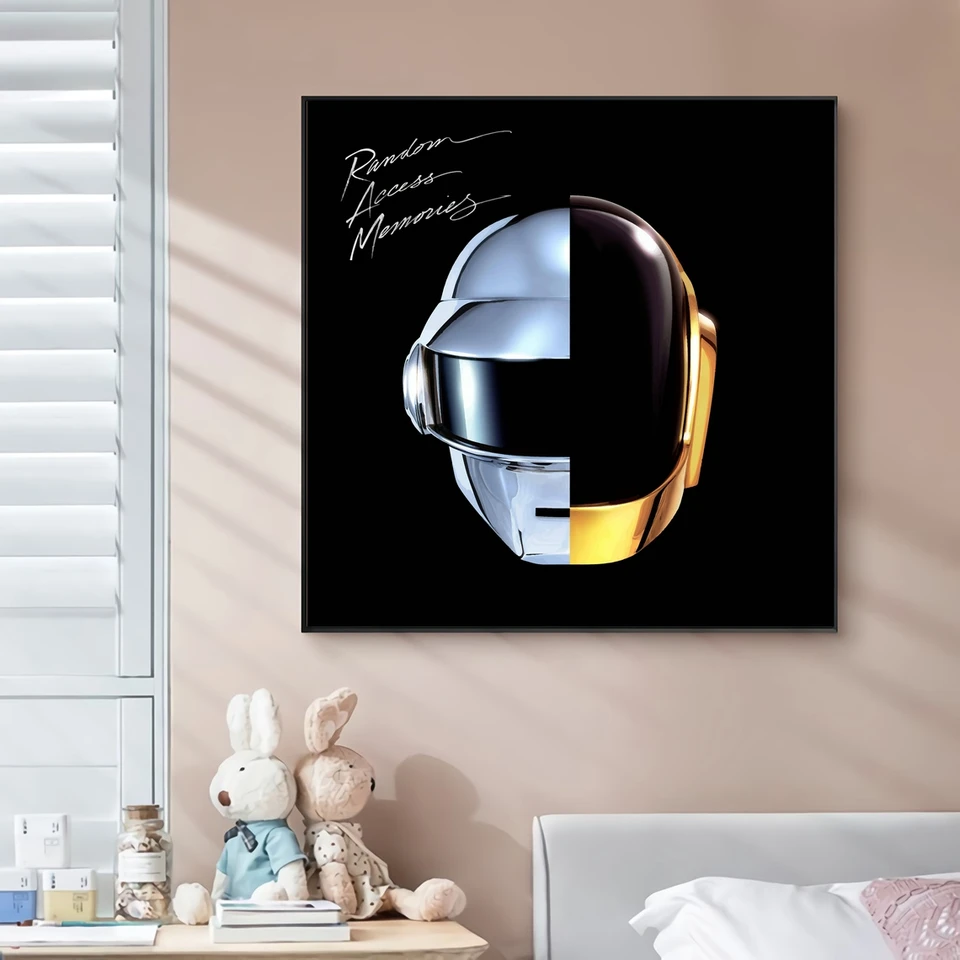 Daft Punk Random Access Memorie Music Album Cover Canvas Plagát Rap Pop Rock Singer Wall Painting Art Decoration (bez rámu)