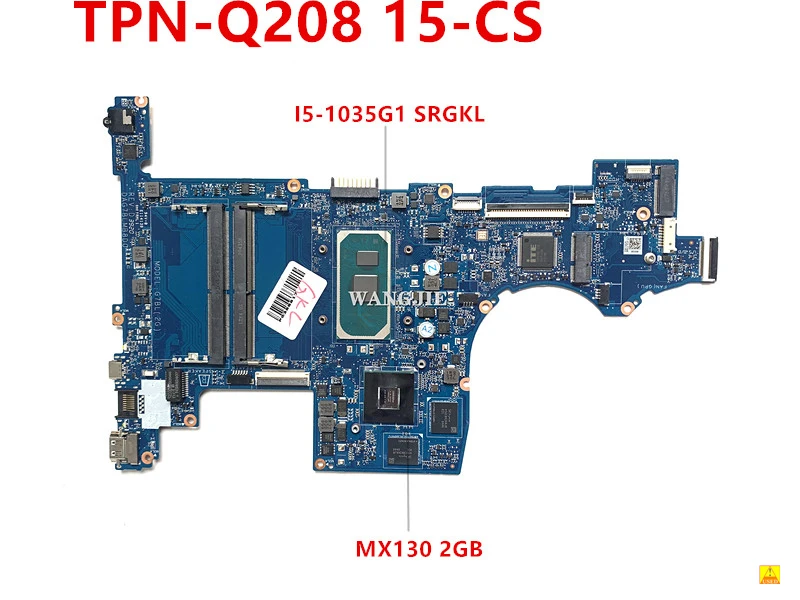 DAG7BLMB8D0 pre HP TPN-Q208 15-CS 15-CS3040TX Použité základné dosky SRGKL I5-1035G1 CPU MX130 2GB GPU 100% Working