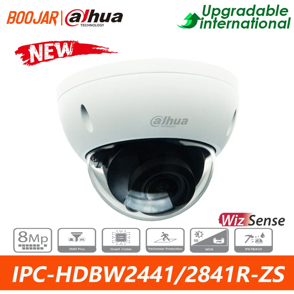 Dahua Original IPC-HDBW2441/2841R-ZS 4/8MP IR Vari-Focal Dome Wizsense Sieťová kamera podporuje detekciu vozidla a človeka