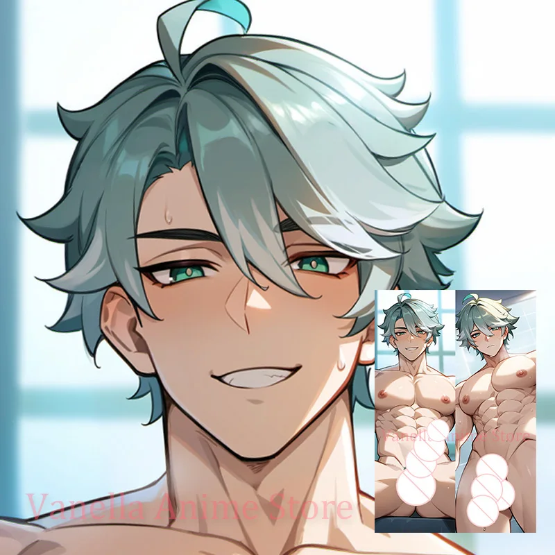 Dakimakura Alhaitham Genshin Impact anime obojstranný tlačový vankúš pokrývajú vankúš životnej veľkosti darčeky