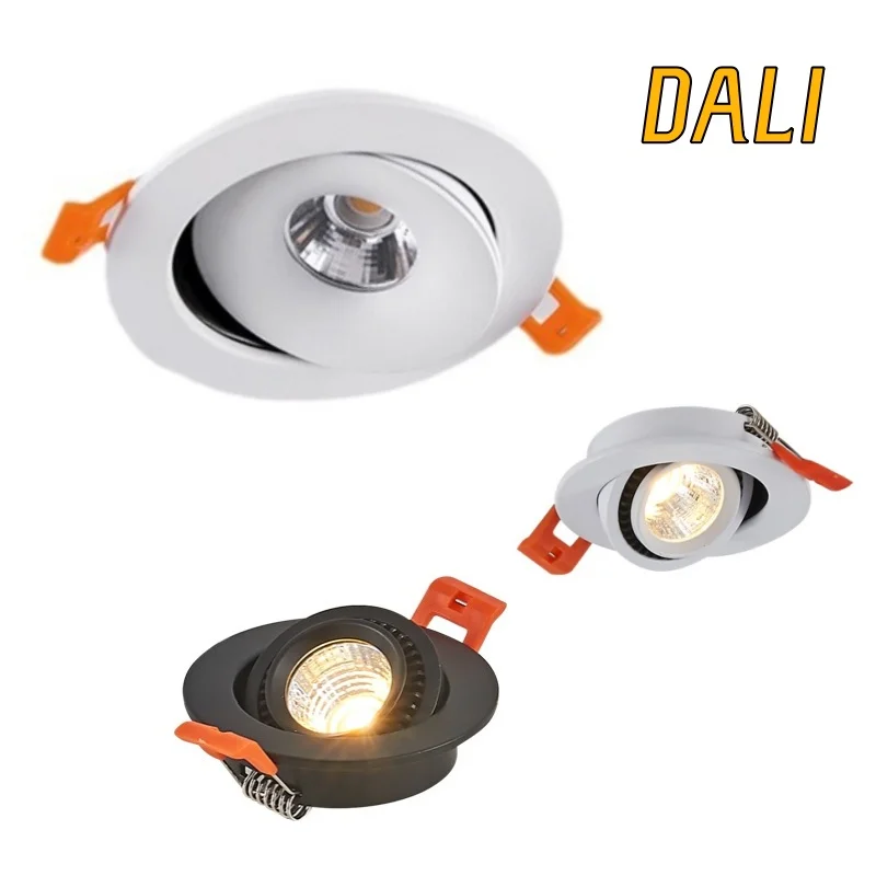 DALI stmievanie dt6/dt8 zapustené protigórové reflektory 5W 7W 11W 15W LED Downlight 360 ° rotácia AC200-250V Vnútorné osvetlenie
