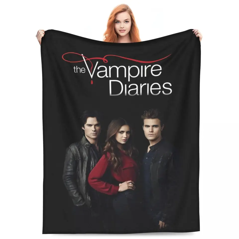 Damon Salvatore prikrývka The Vampire Diaries Televízny seriál flanel hodí prikrývku posteľ pohovka dekorácia mäkká teplá posteľná posteľ