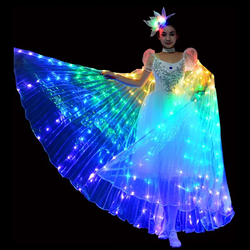 Dance Dance Dance Wings Butterfly Glow Party Halloween farebne Fluorescenčné krídla vianočné brušné tanečné krídla