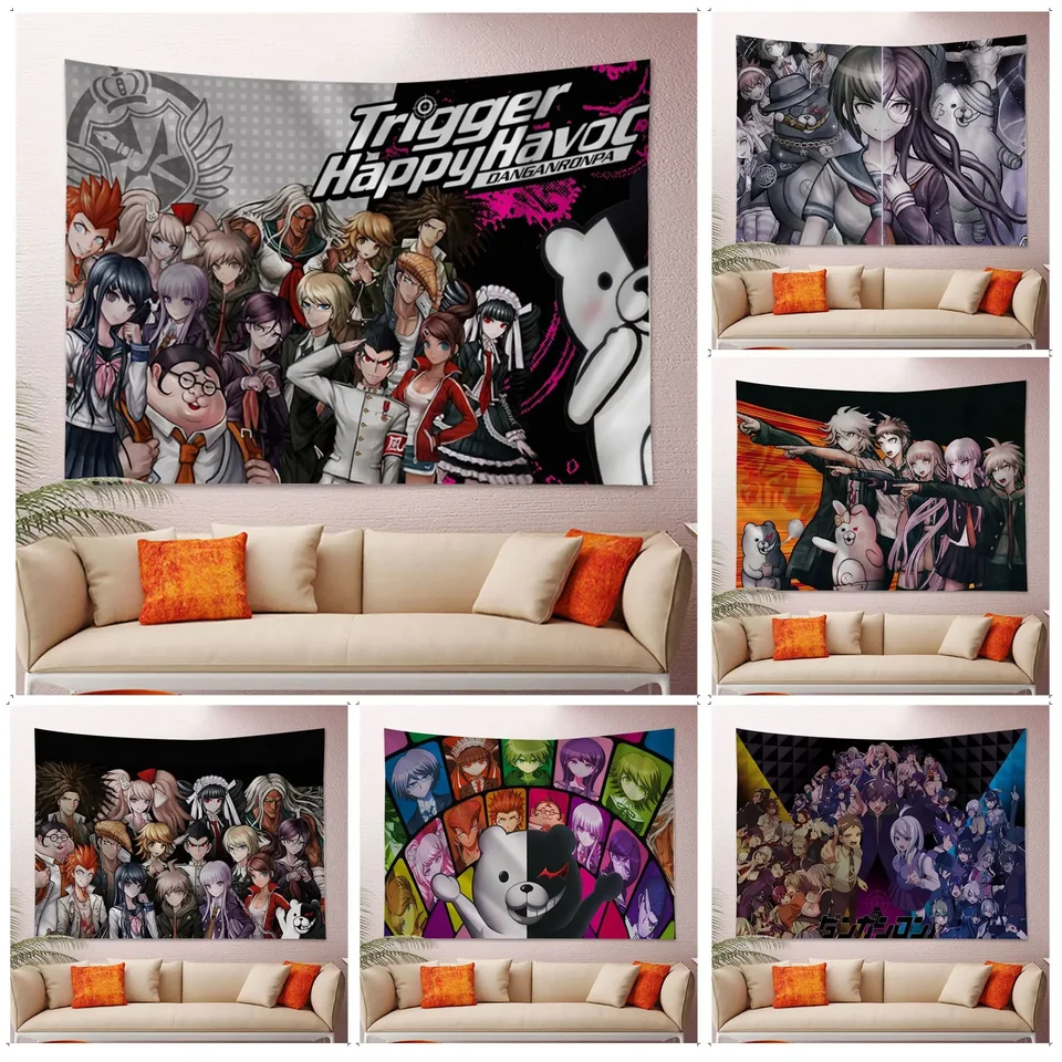 Danganronpa tapiséria tapisérie umelecká tlač Indian Buddha Wall Decoration Witchcraft Český hippie ins domáci dekor