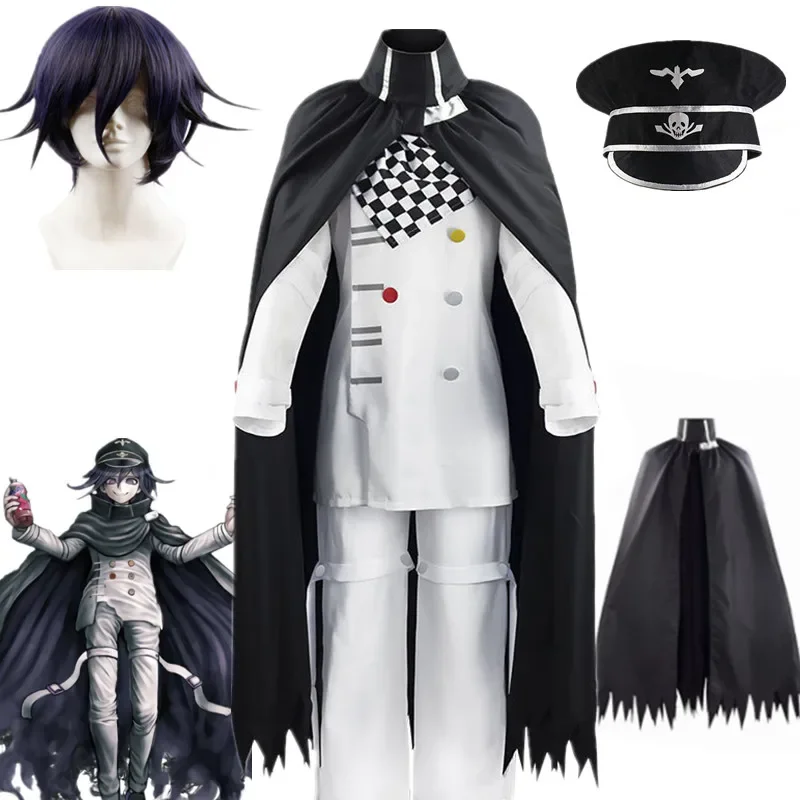 Danganronpa v3 Kokichi Oma Cosplay kostým prezident uniformy plášťový plne set halloween karnevalové oblečenie NX273