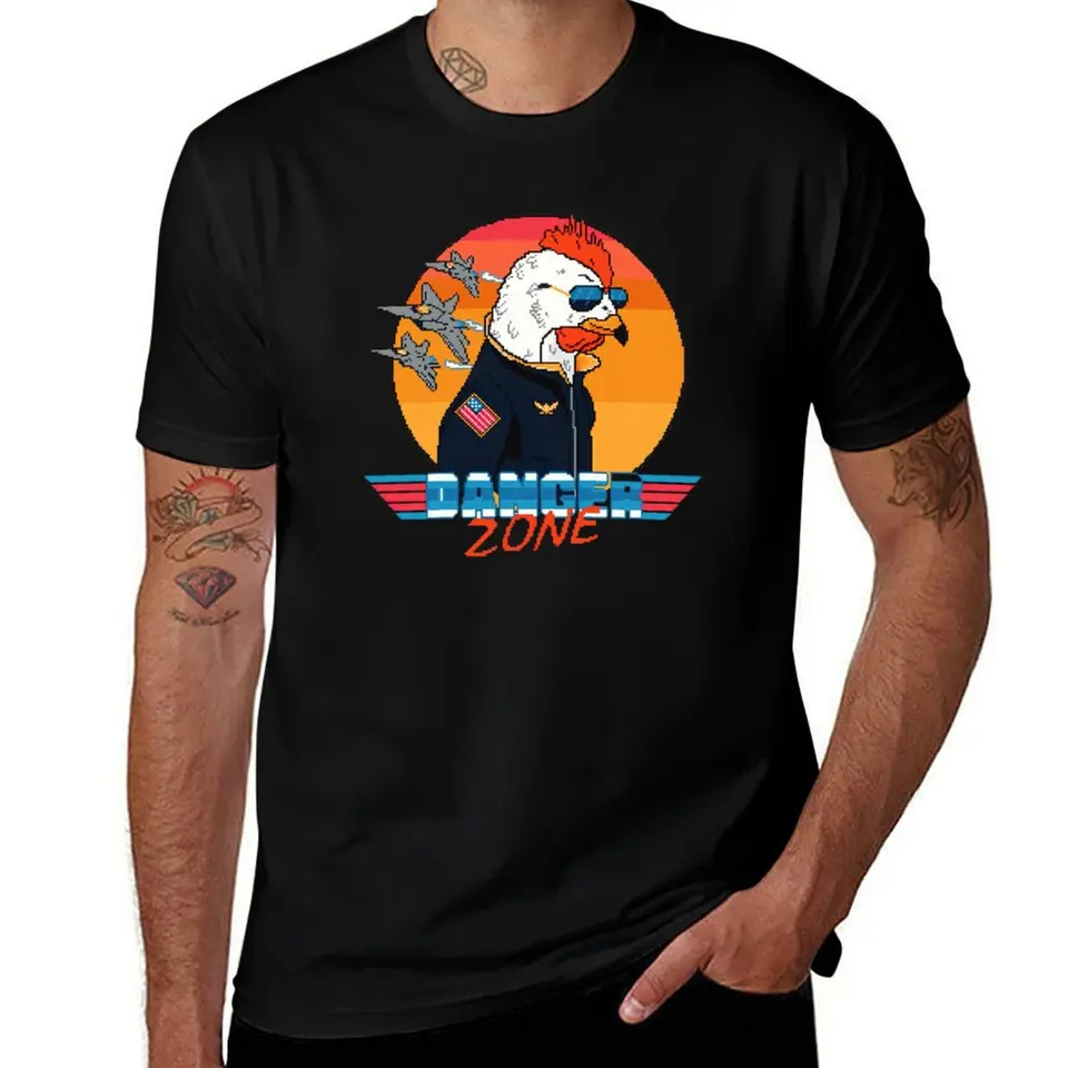Danger Zone - Animal Cross - Chicken - Rooster Tričko New Edition Tirls Grafické vtipné tričká