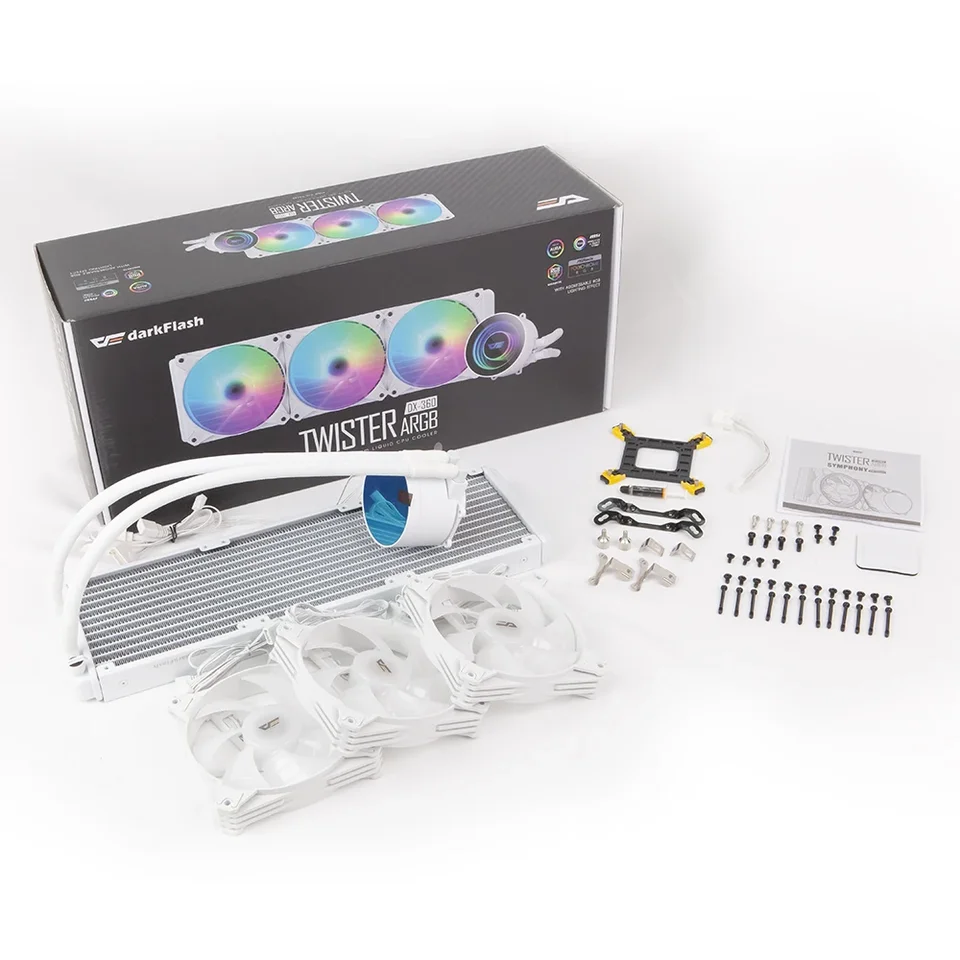 Darkflash Drop Shipping CPU Water Cooler 360 mm tekutý chladiaci ventilátor RGB ARGB PWM ventilátory