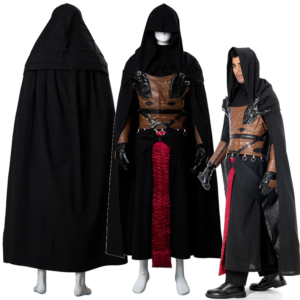 Darth Cosplay Revan kostým filmové vesmírne bitky Presporiadanie kostýmov Muži pre dospelých Čierny mys uniformy plné oblečenie Halloween obleky
