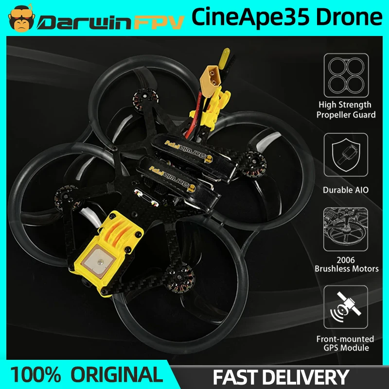 Darwinfpv CineAPE35 3,5inch FPV ELRS Analóg/O3 4S/6S 2006 Brushless Motor pre RC FPV CineWhope Racing