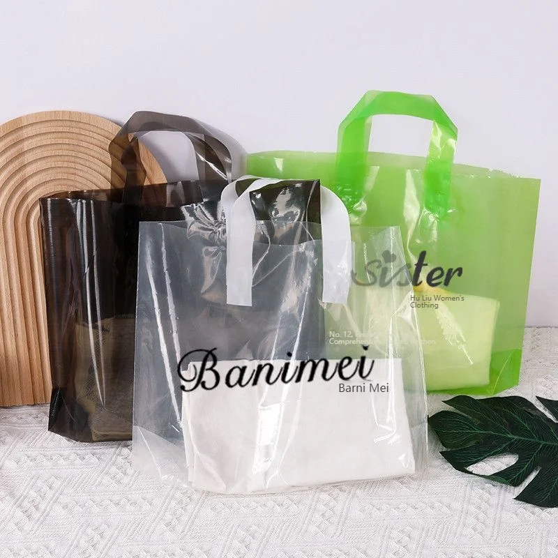 Darčeková taška na večierok Vlastné dámske obchody s obuvou priehľadná kabelka High-end Clothing Tack Design Logo