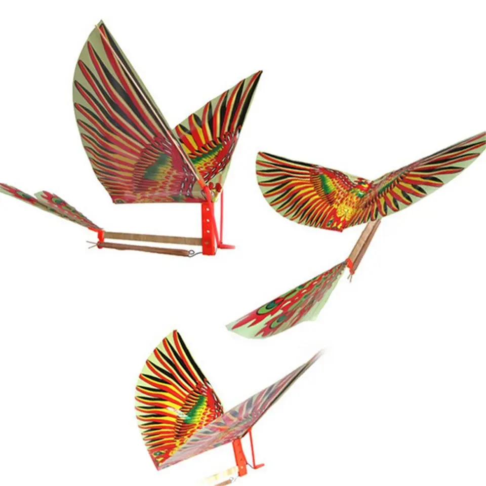 Darčeky Model Budovanie súpravy vedecké hračky Detské gumové kapela Power Ornithopter Birds Hračky ručne vyrábané DIY