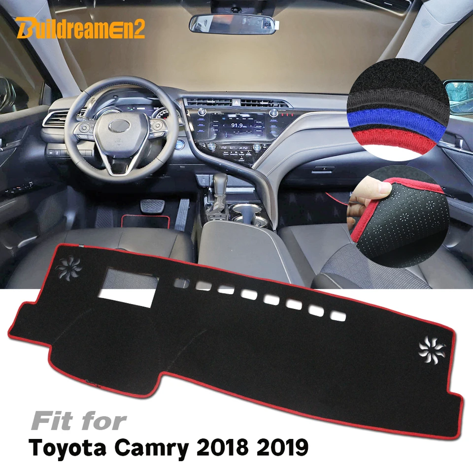 Dashboard automobilu Vyhnite sa ľahkej palubnej pomlčke Plošina Platforma Desk Cushion Cover Zadný sklz Silikónová podložka pre Toyota Camry 2018 2019