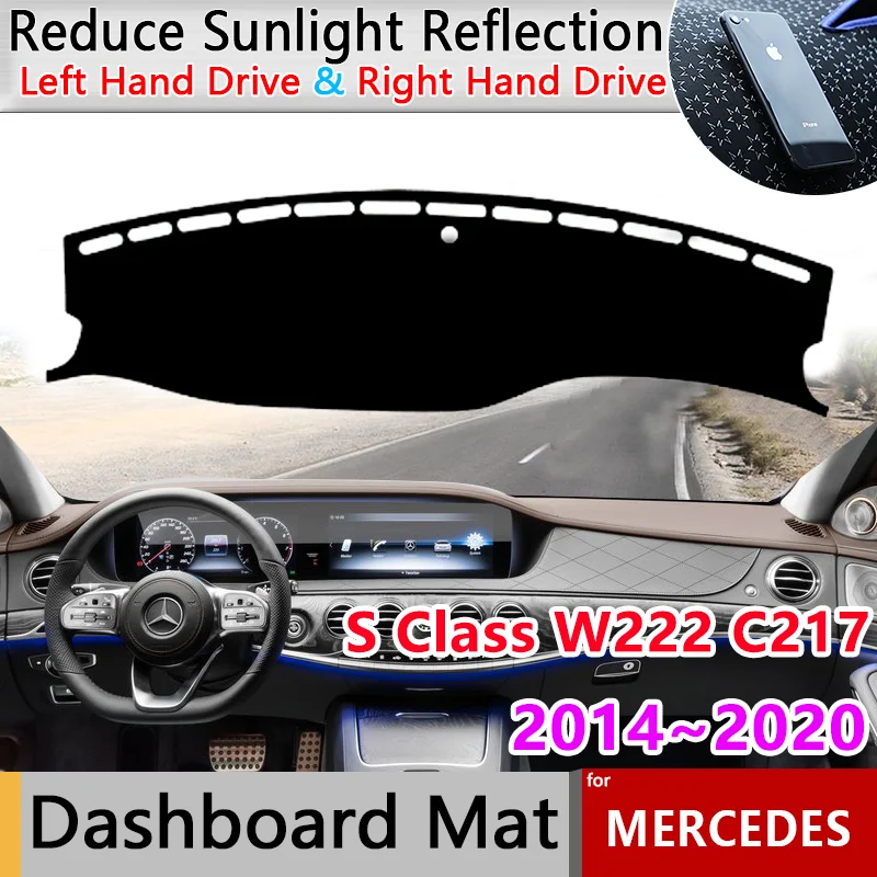 Dashboard Cover Board Mat Carpet Pad pre Mercedes Benz S Class W222 C217 A217 2014 ~ 2020