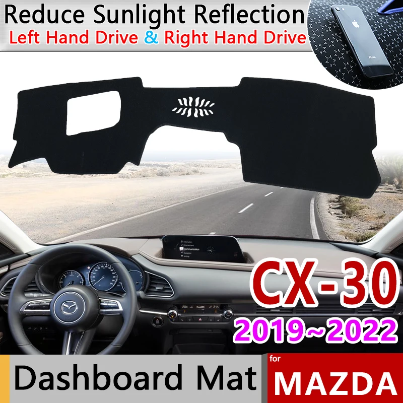 Dashboard Cover doska doska koberca Dashmat pre Mazda CX-30 CX30 CX 30 DM 2019 ~ 2023 2020 2021 PAD Sunshade Cushion príslušenstvo