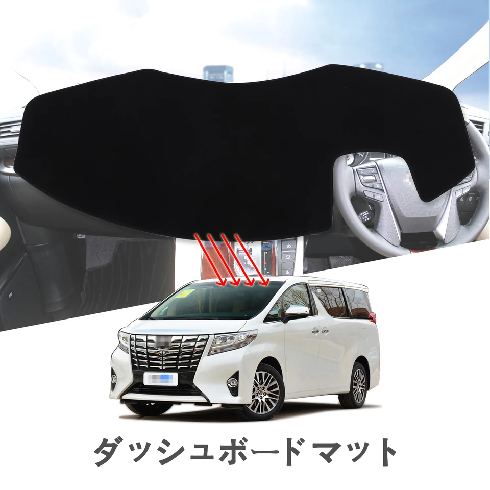 Dashboard pre autá pre Toyota Alphard Vellfire 30 Series AH30 Sunshade Protective Carpet Dash Mat Dashmat Accessories