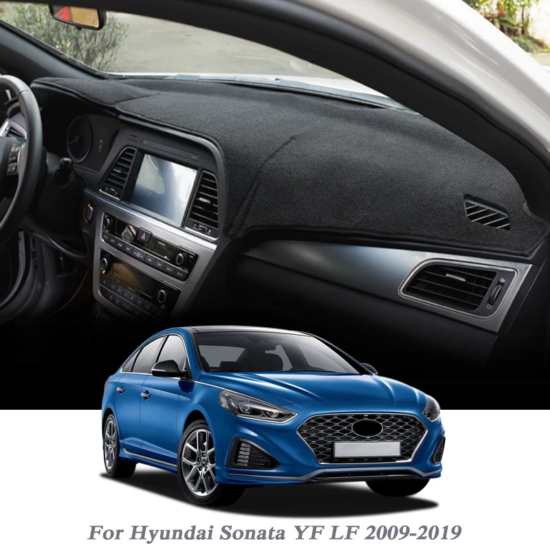 Dashboard pre štýl automobilu Vyhýbajte sa svetelnej podložke Plošina Platforma Platforma Mats Rose pre Hyundai Sonata yf LF 2009-2019 LHD & RHD Anti-Dust