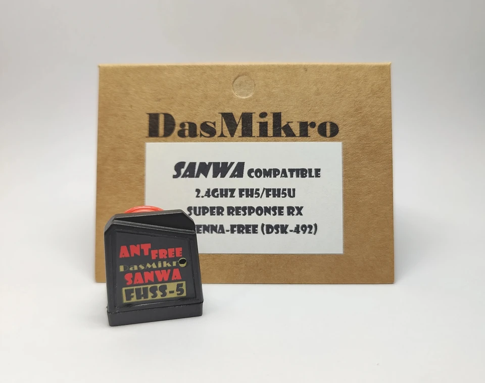 Dasmikro DSK-492 DSK-492I FH5 kompatibilný prijímač bez antény pre Sanwa FH-5 M17 MT-5 MT-R FHSS-5