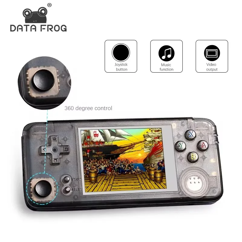 Data Frog Prenosná ručná herná konzola retro herné konzoly vstavané 3 000 hier retro videohry pre deti
