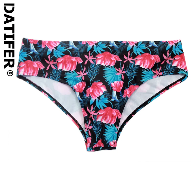 Datifer 2025 letné pánske kraťasy Odnímateľné podložky módne tlačové briefingy Low Sexy Bikini Surfing Gym Pláž muži muži Multicolo