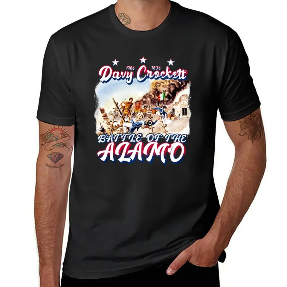 Davy Crockett King of the Wild Frontier Battle of the Alamo T-Shirt New Edition nadmerne nadmerne