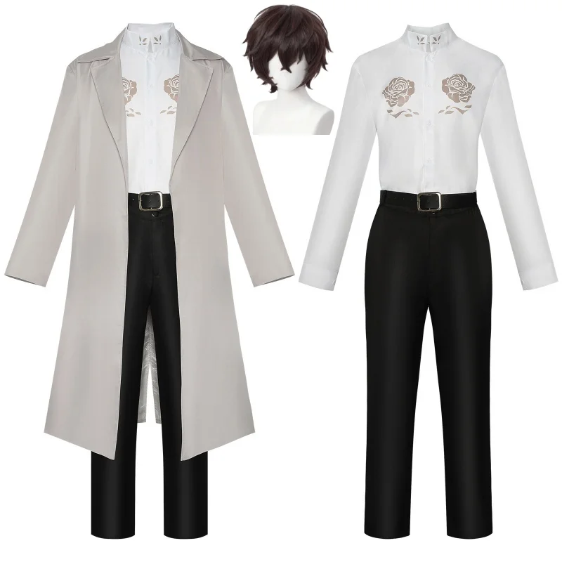 Dazai Osamu cosplay anime cosplay výročie výročia kostýmu Pekný uniforma Halloween