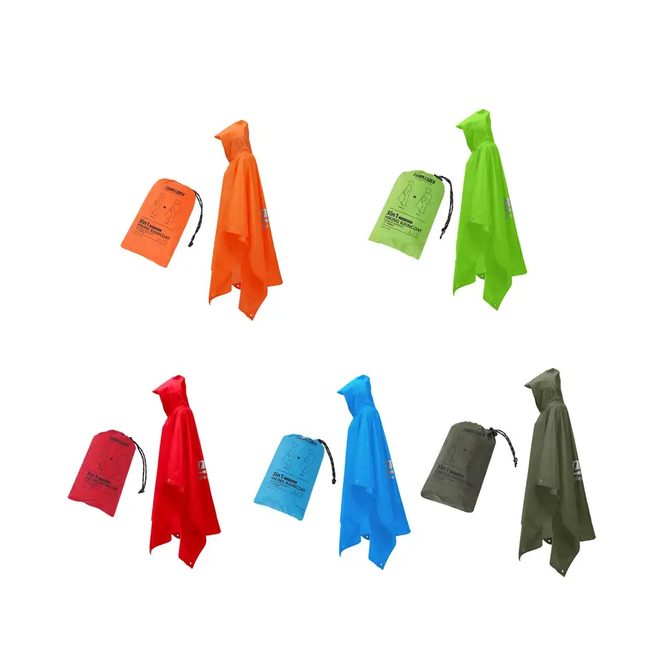 Dažďový dážď Poncho Rain Coat Opätovne použiteľný ľahký prenosný dažďový odev Raincoat Rain bunda na cestovanie outdoorovými aktivitami turistika