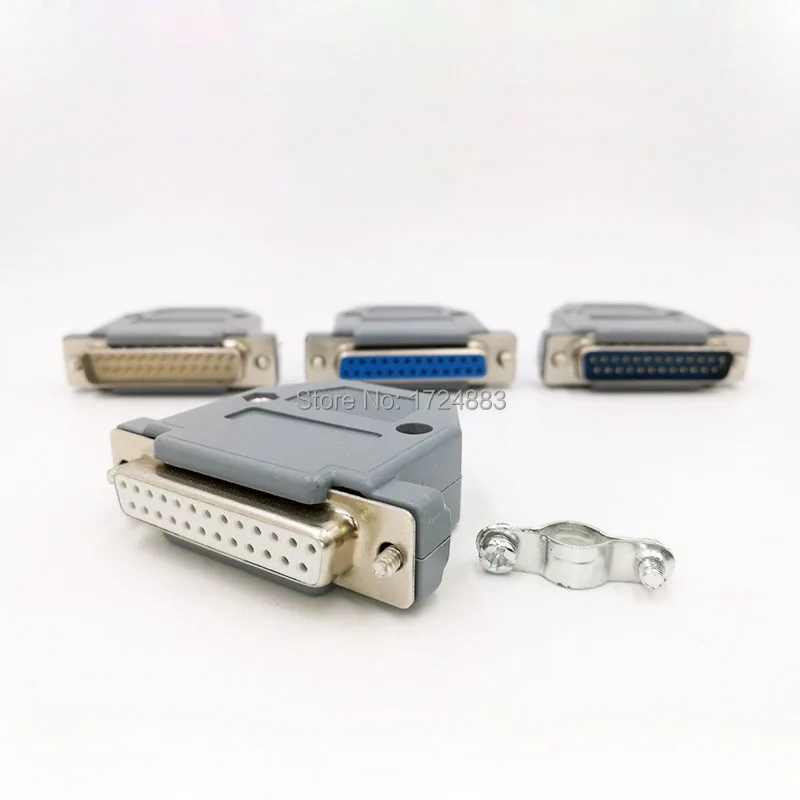 DB25 Sériové dátové káblové konektorové adaptér Plug 2 riadkov