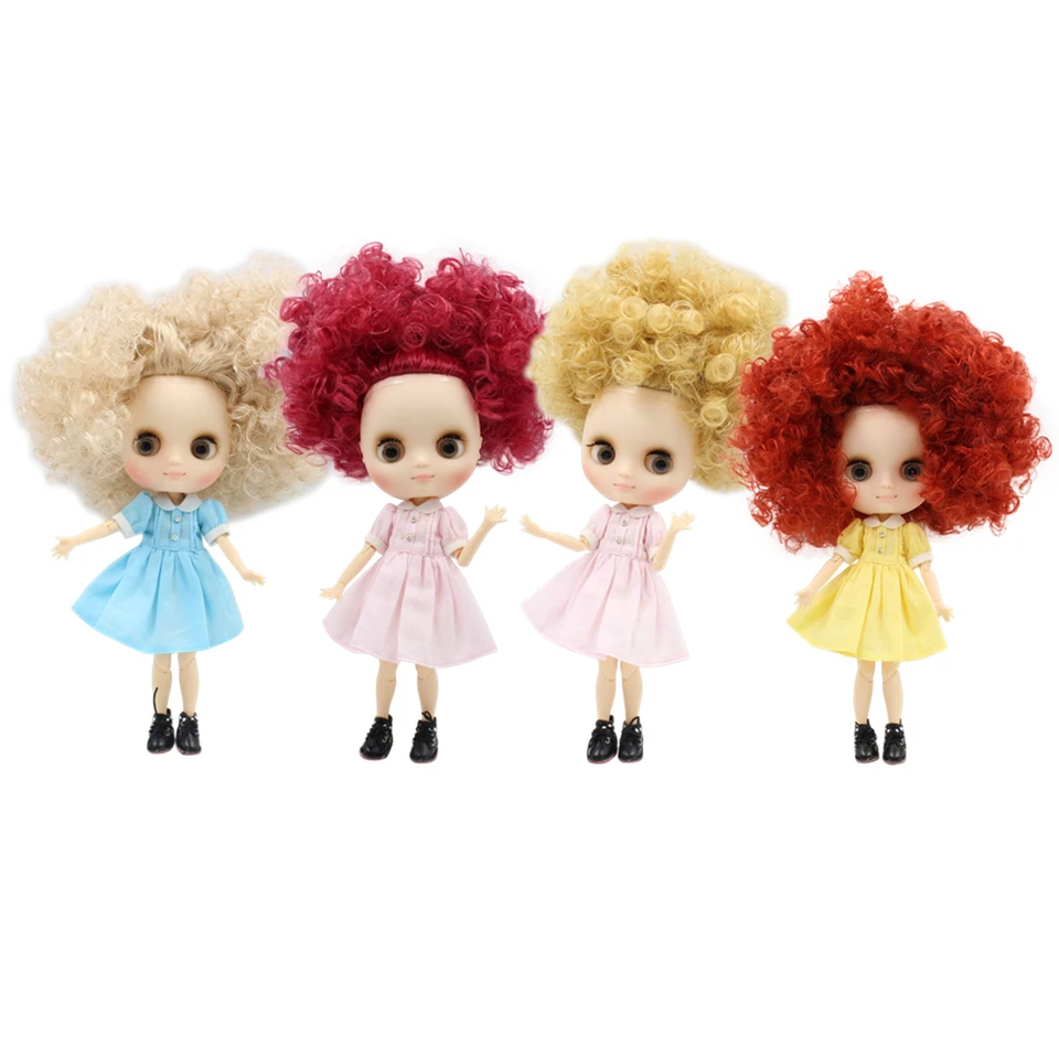 DBS Blyth Middie Doll 1/8 BJD Divoký curl vlasy ružová hnedá blondínka Matte tvár kĺbové telo 1/8 BJD Girls Darček anime hračky