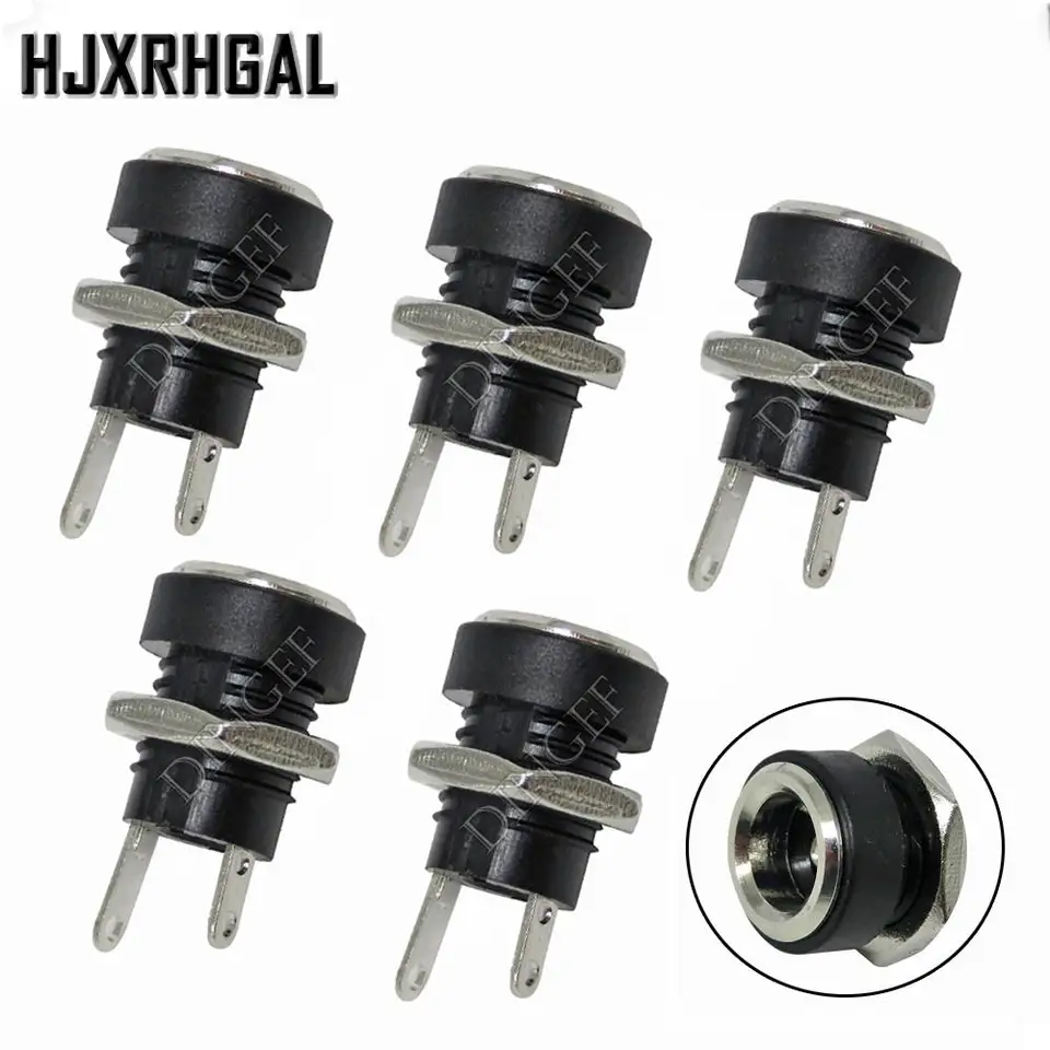 DC-022B 3A 12V pre DC napájací konektor konektor konektora samica panela 5,5 mm x 2,1 mm 5,5 mm x 2,5 mm dc022b konektor ibuw