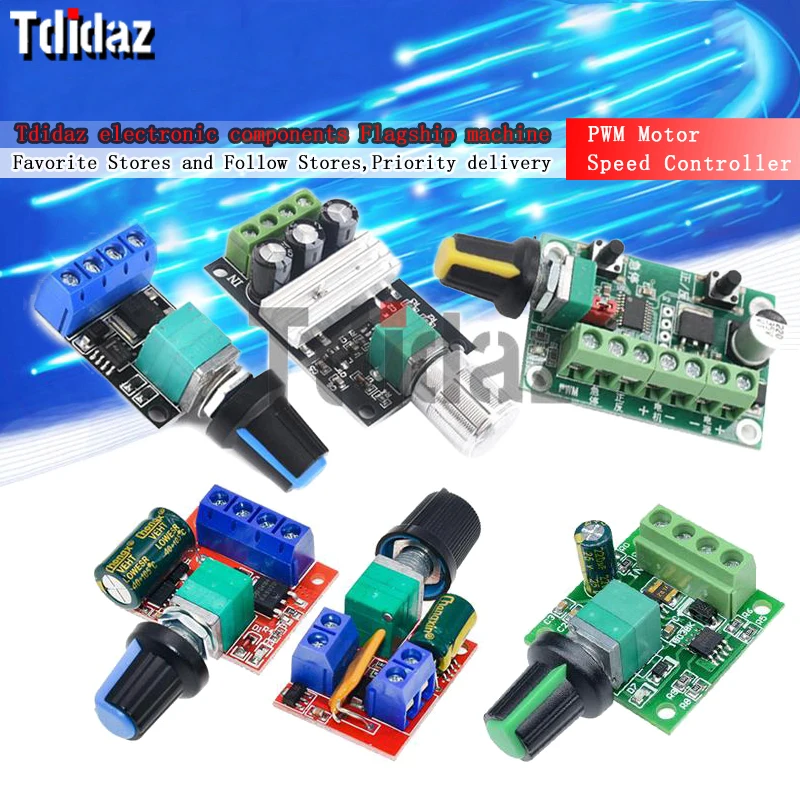 DC 1,8V-35V 2A 3A 5A 10A 30W 80W 90W PWM Rýchlosť motora Rýchlosť Motora Nízke napätie Rýchlosť Motora PWM Nastaviteľný pohon Modul