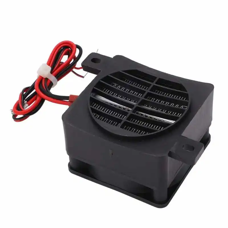 DC 12V 50W PTC Ventilátorový ohrievač Vysoko odolnú proti teplote Mini PTC Vzduchový ohrievač Air Constant Teplota pre malý priestor