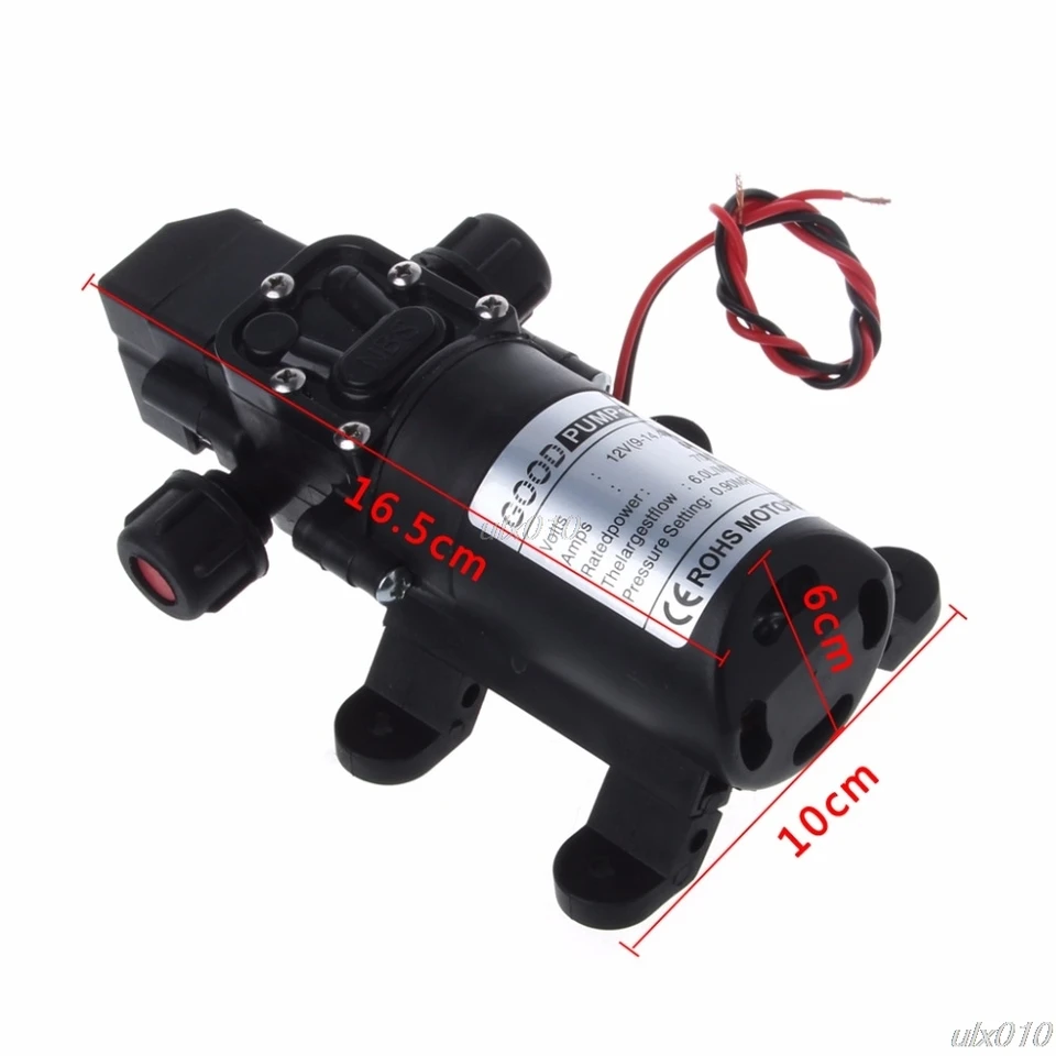 DC 12V 70W 130Psi 6L/min Voda Vysokotlakové čerpadlá membrána samočistiace čerpadlo Veľkoobchod a loď Drop Ship