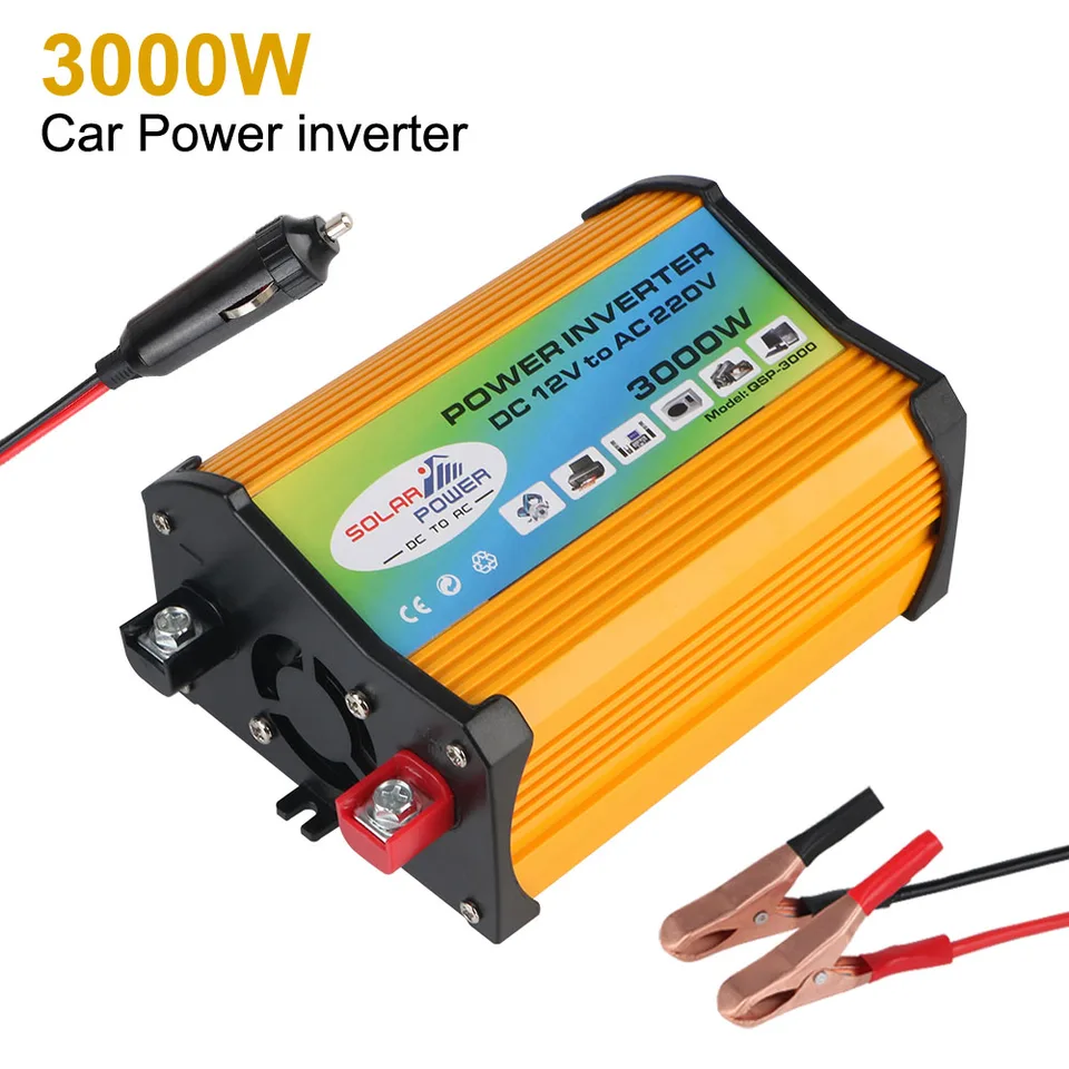 DC 12V až 220 V 3000W Interterové invertorové prevodník prevodníka prevodníka Univerzálny invertor automobilov