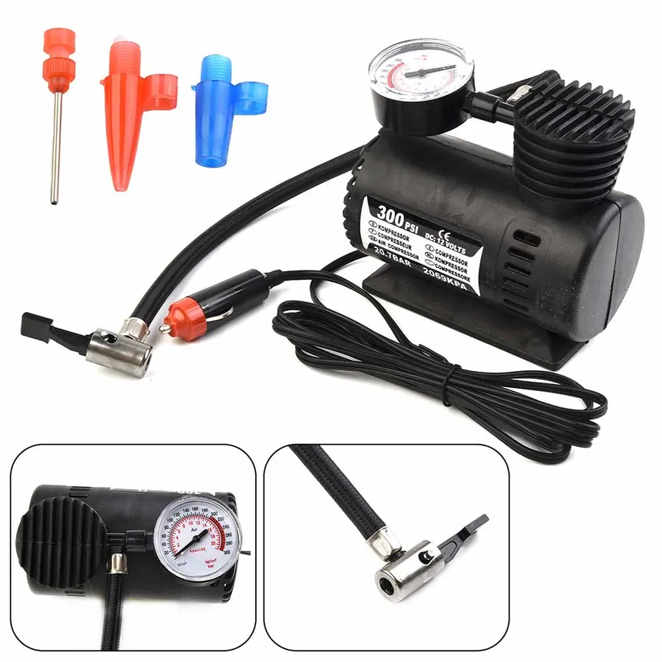 DC 12V CAR Electric 300psi vzduchový kompresor Elektrická pneumatika Infaltor čerpadlo na infláciu čerpadla Lokomotíva Pneuľma na inflátor Oprava nástroja na inflátor