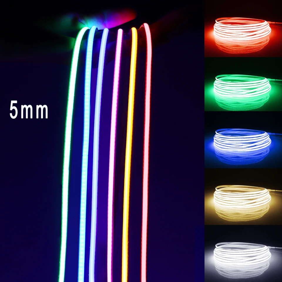 DC 12V LED pásik COB Lights pre domácu kuchyňu Room Room Decor Decor Customerting Logo Logo Svetlá neónová neónová páska 5 mm