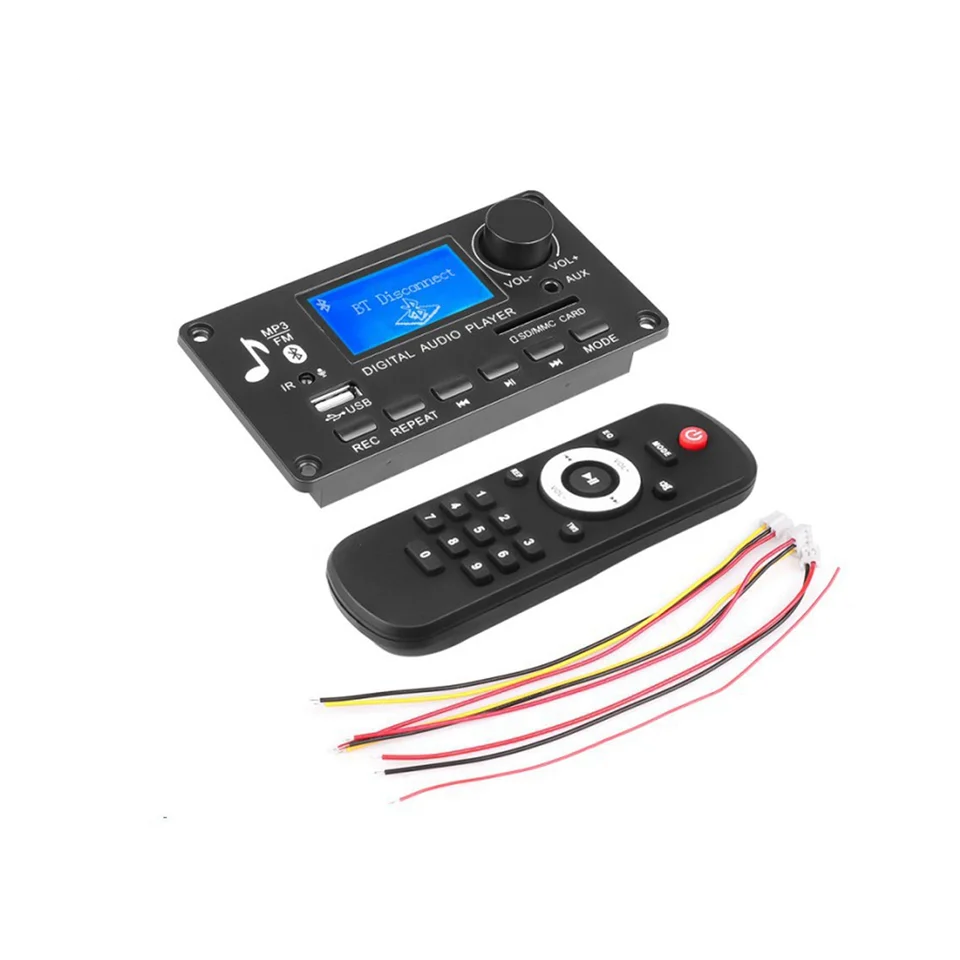 DC 12V MP3 Decoder Board Zosilňovač vozidla Rádio prijímača mp3 prehrávač Bluetooth V5.0 USB SD Modul MP3 FM AUX Nahrávanie