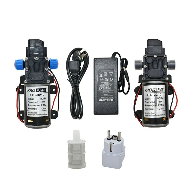 DC 12Volt 60W 80W 100W Membrána čerpadlo Voda Micro High Tlace Self-Priming Boosterova čerpadlo pre záhradné zavlažovacie auto umývanie automobilov
