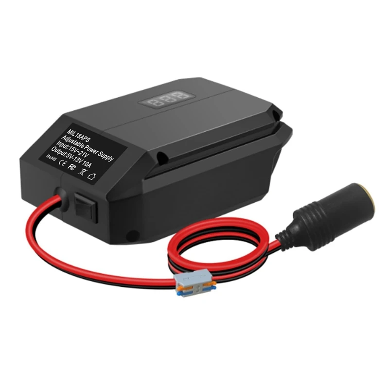 DC 18V až 12V SPECKÝ NADAZ PRE Milwaukee M18 18V batérii, adaptéra na zapaľovač cigariet, adaptér napájacieho kolesa pre auto