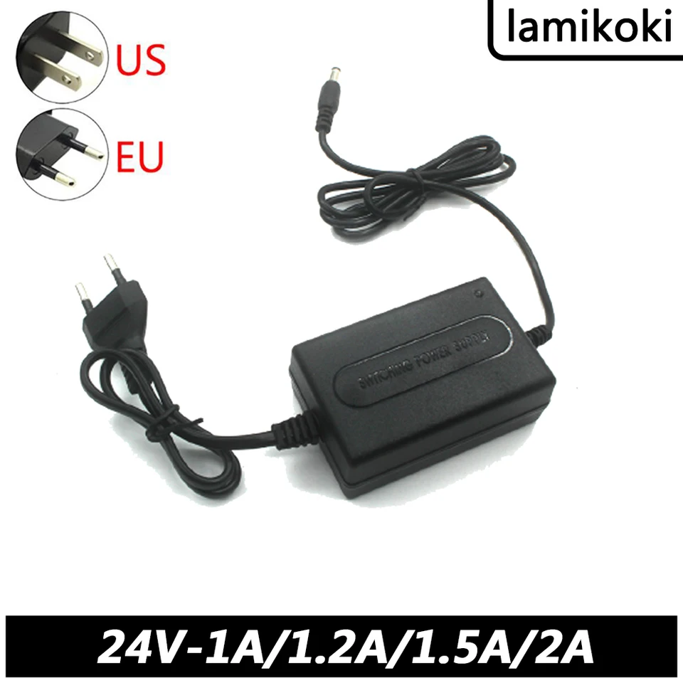 DC 24V 2A Power Adapter DC stabilizovaný napájací kábel 24v 1a 1,2a 1,5a 2a Universal nabíjačka