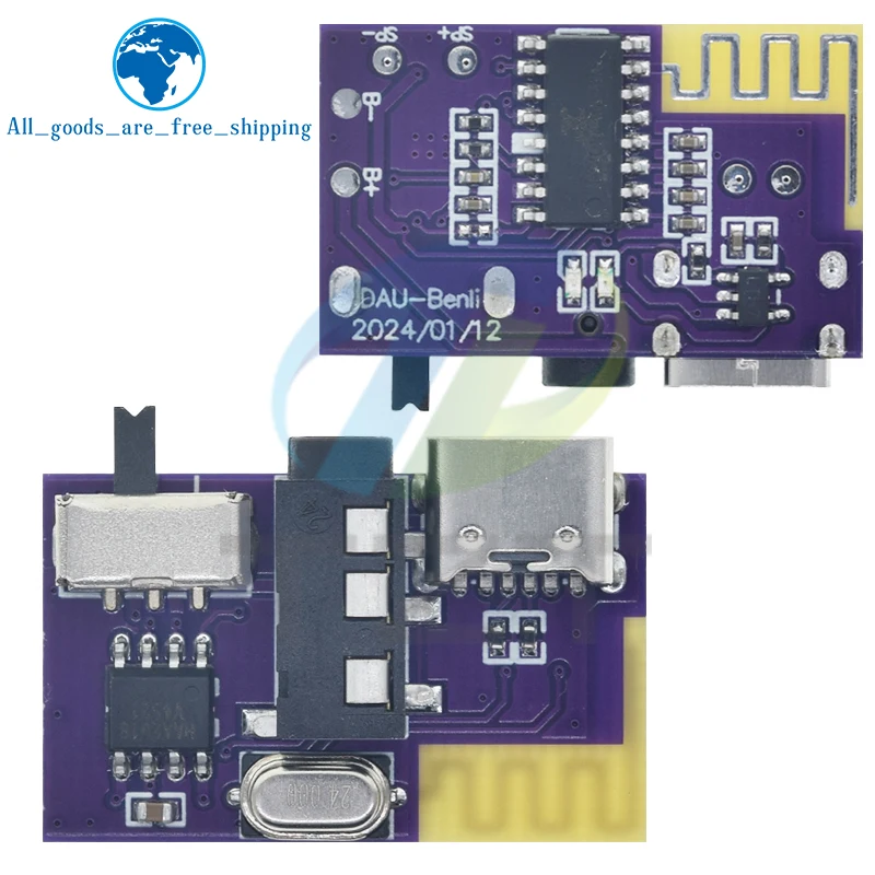 DC 3,5V-5V 5W Bluetooth 5.4 Mono zosilňovač Dekodér MP3 prehrávač MP3 TWS 3,5 mm AUX Modul prijímač DIY ručný reproduktor