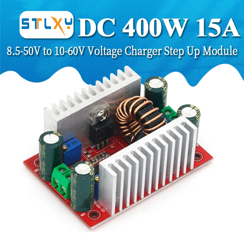 DC 400W 15A Zosilňovač zosilňovača prevodníka konštantného prúdu LED vodiča na napájanie 8,5-50V na 10-60 V napätie nabíjačky Step Up Modul