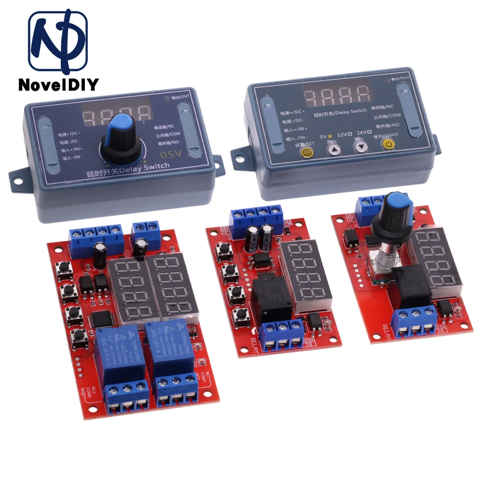 DC 5V 12V 24V 10A Nastaviteľné časové oneskorenie Relé modul 32 režimov LED Digitálne časovacie spúšťanie Spúšťací spínač Pulzný cyklus